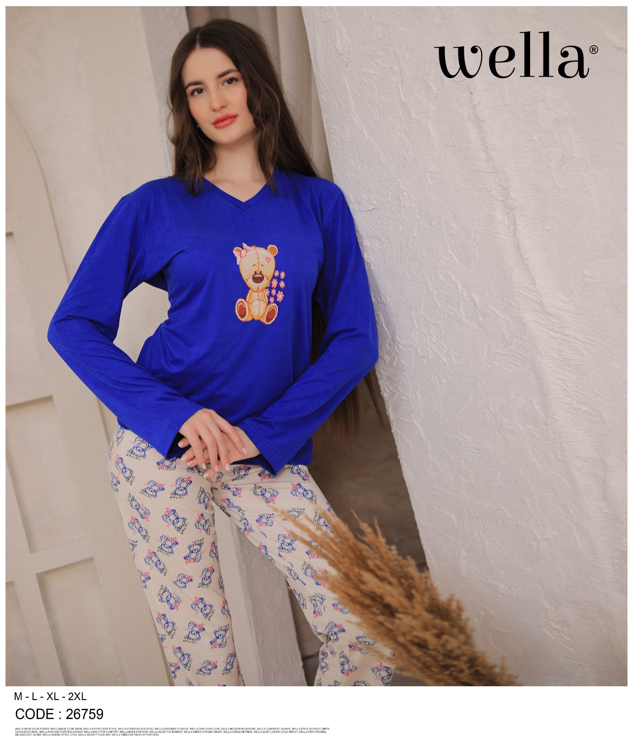 V-Neck Pajama Set