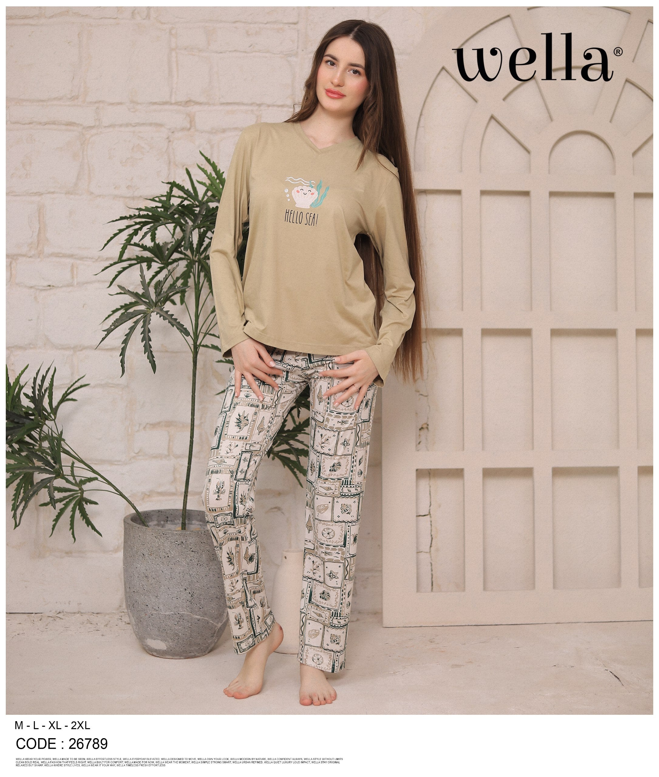 Red Hello Sea Pajama Set