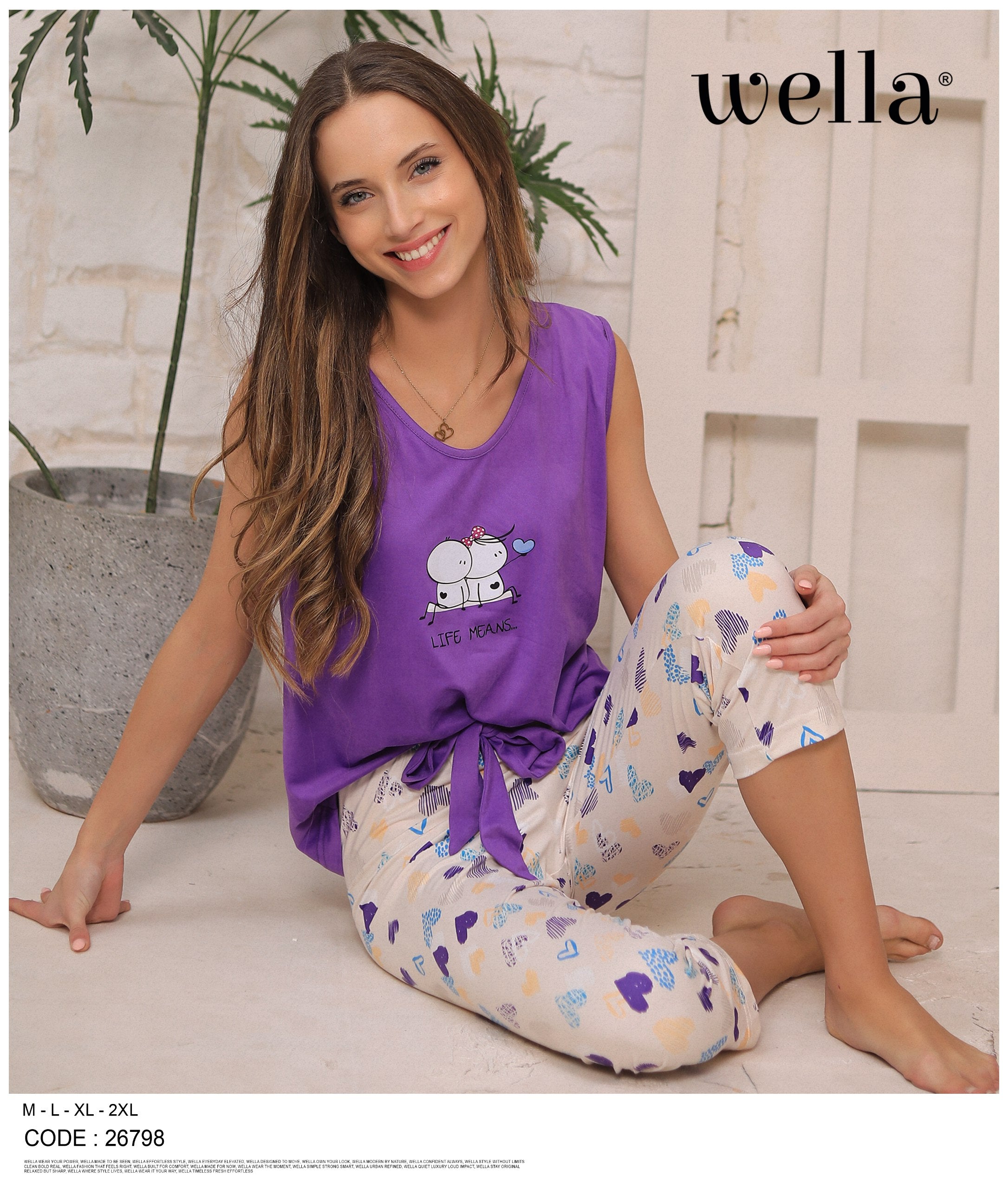 Hearts Capri Set