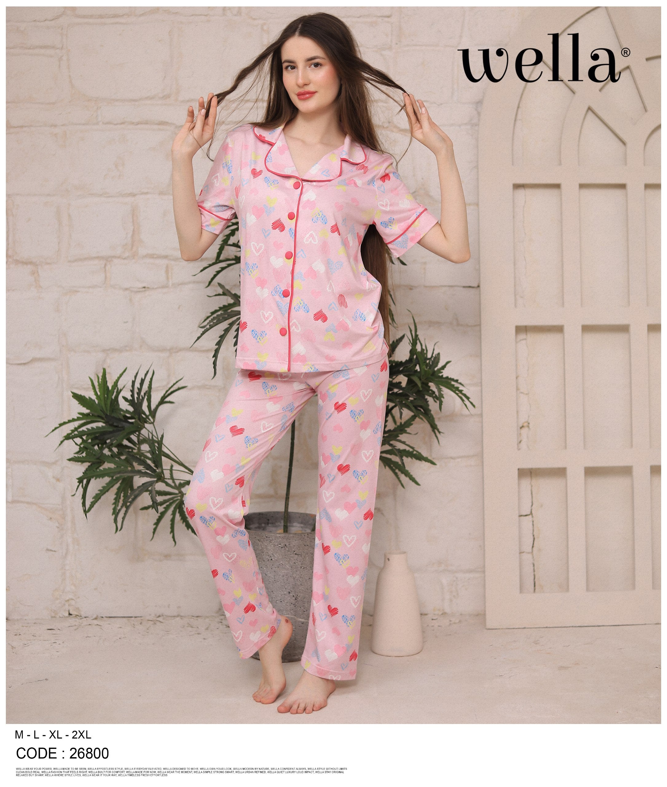 Colorful Love Pajama Set