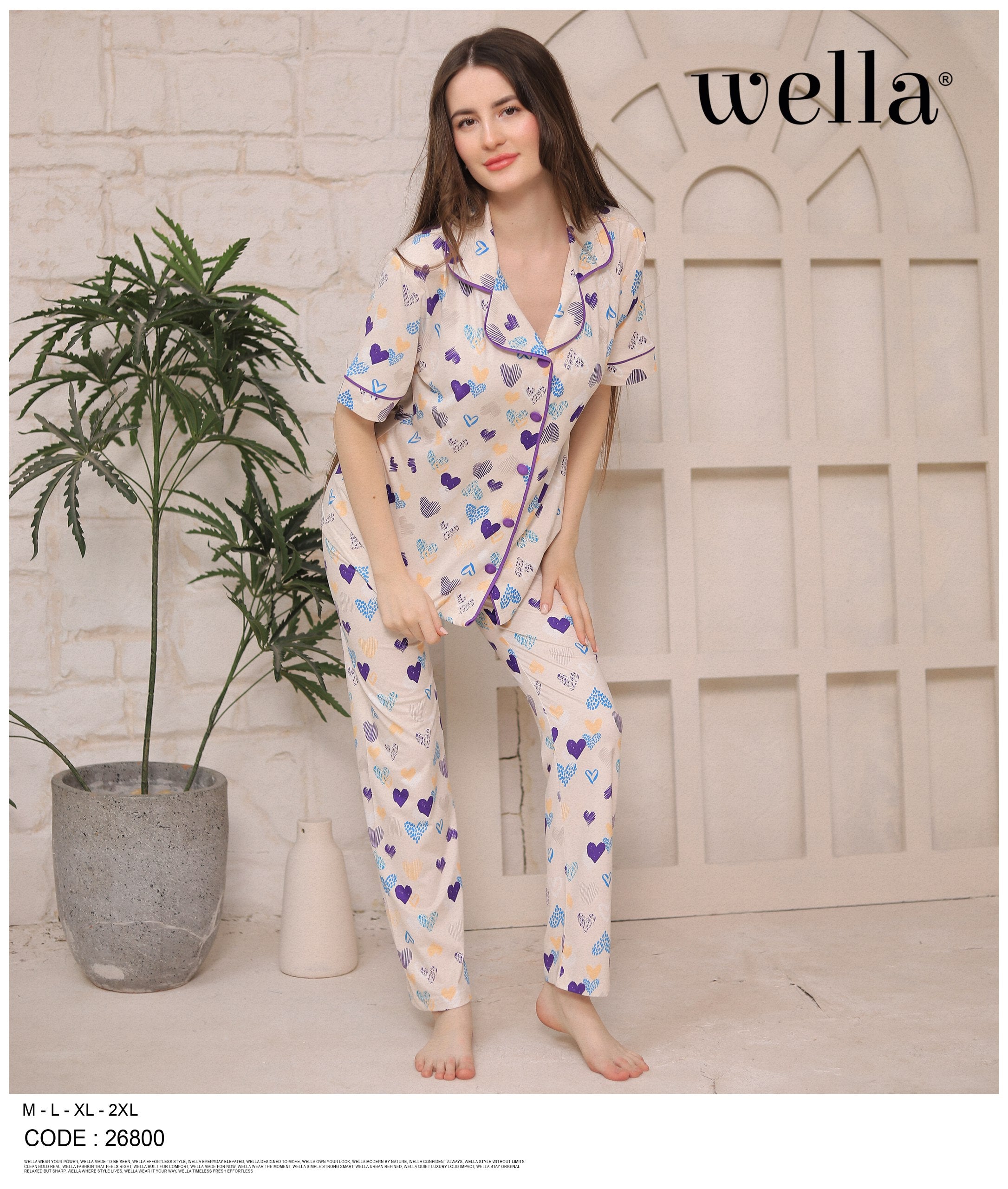 Colorful Love Pajama Set