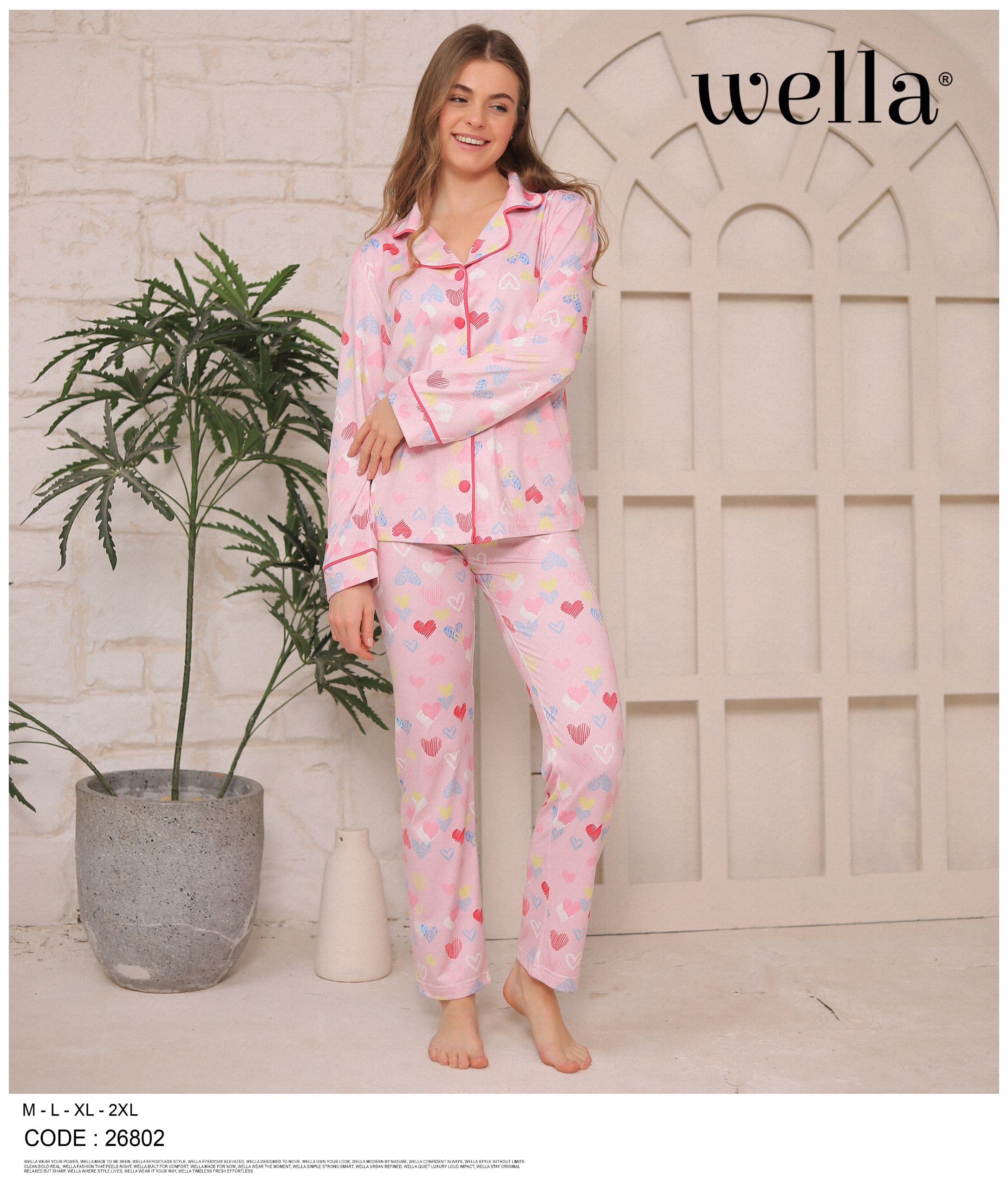 Pastel Hearts Pajama Set