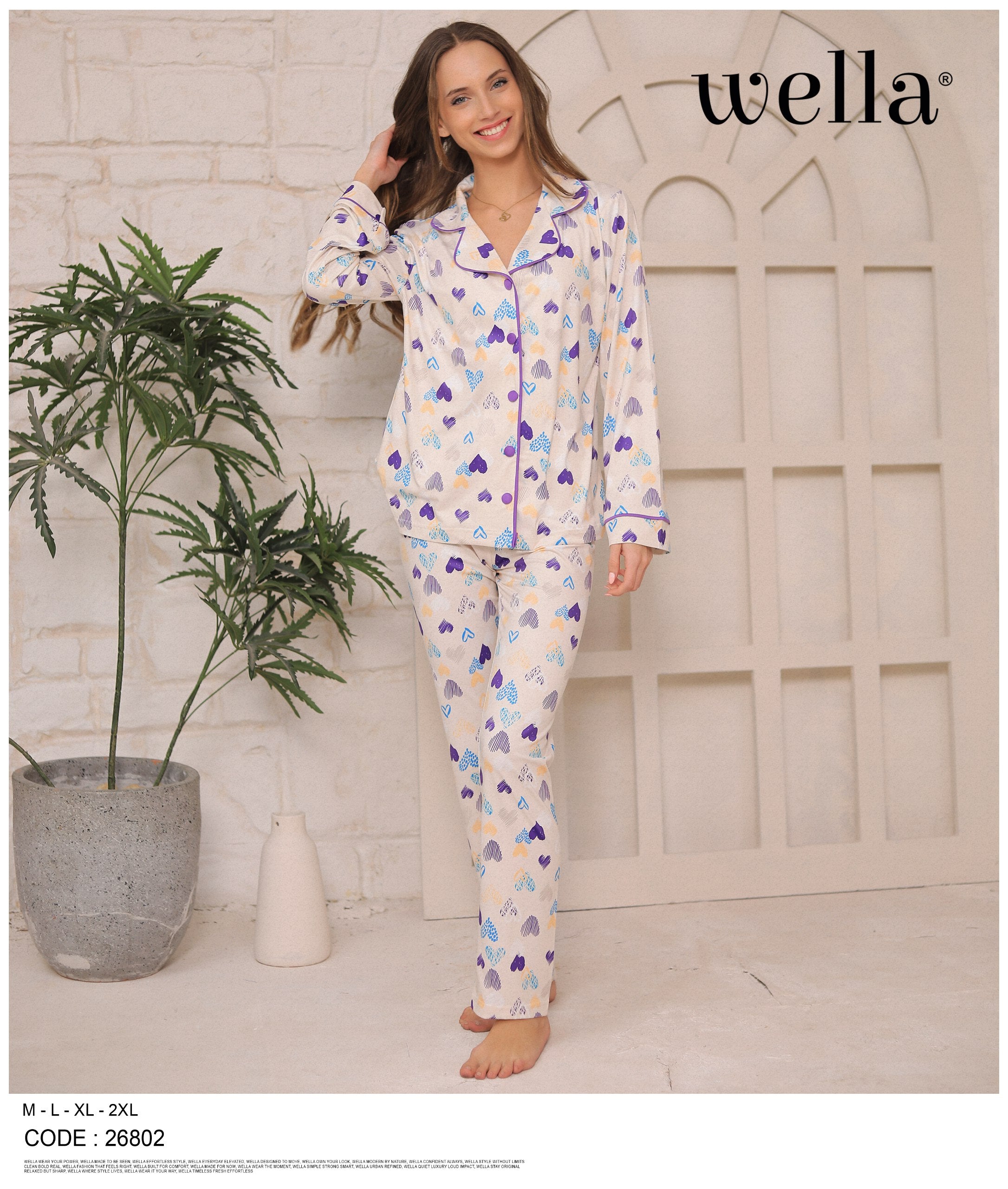 Pastel Hearts Pajama Set