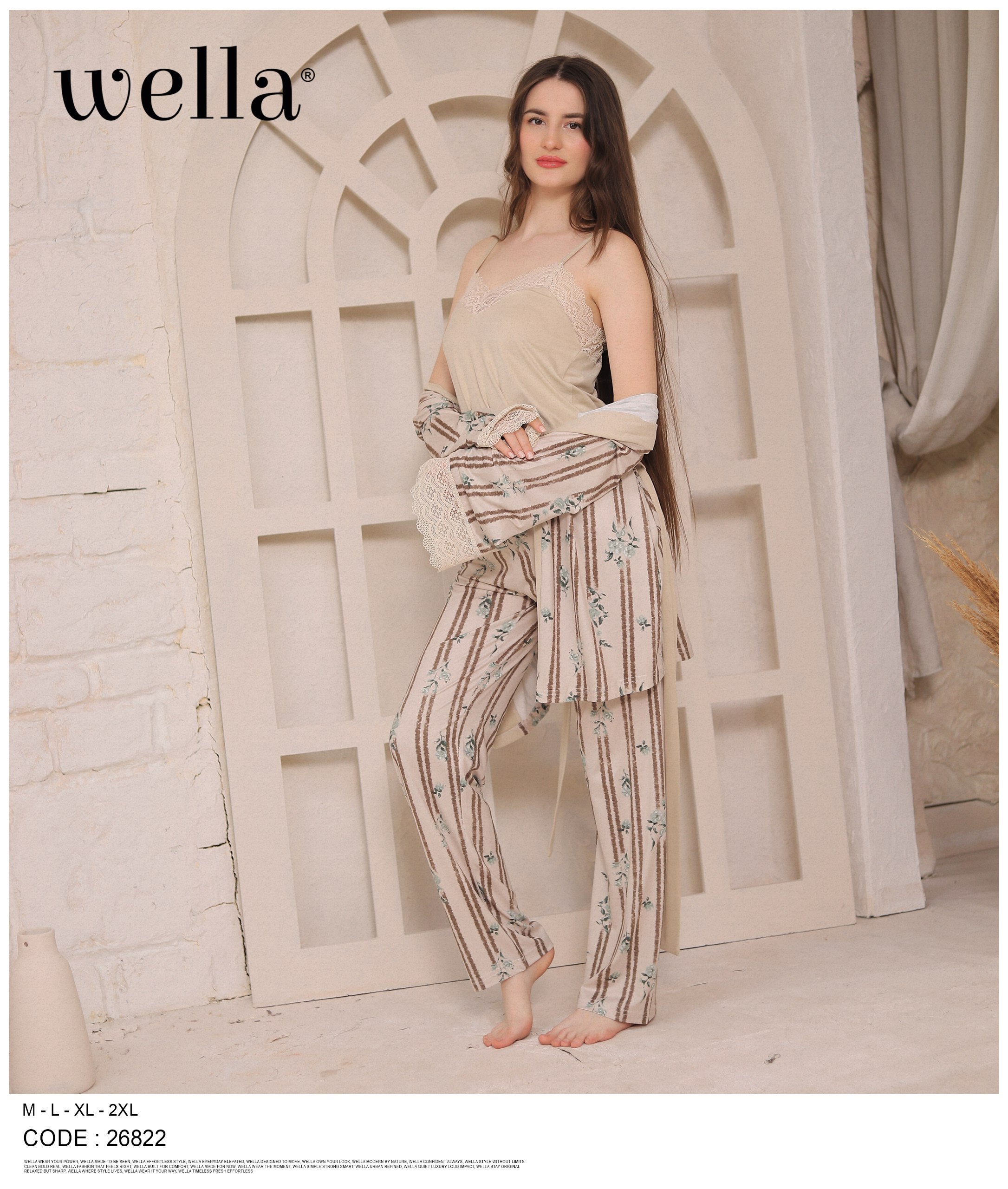 Mint Floral Stripe 3-Piece
