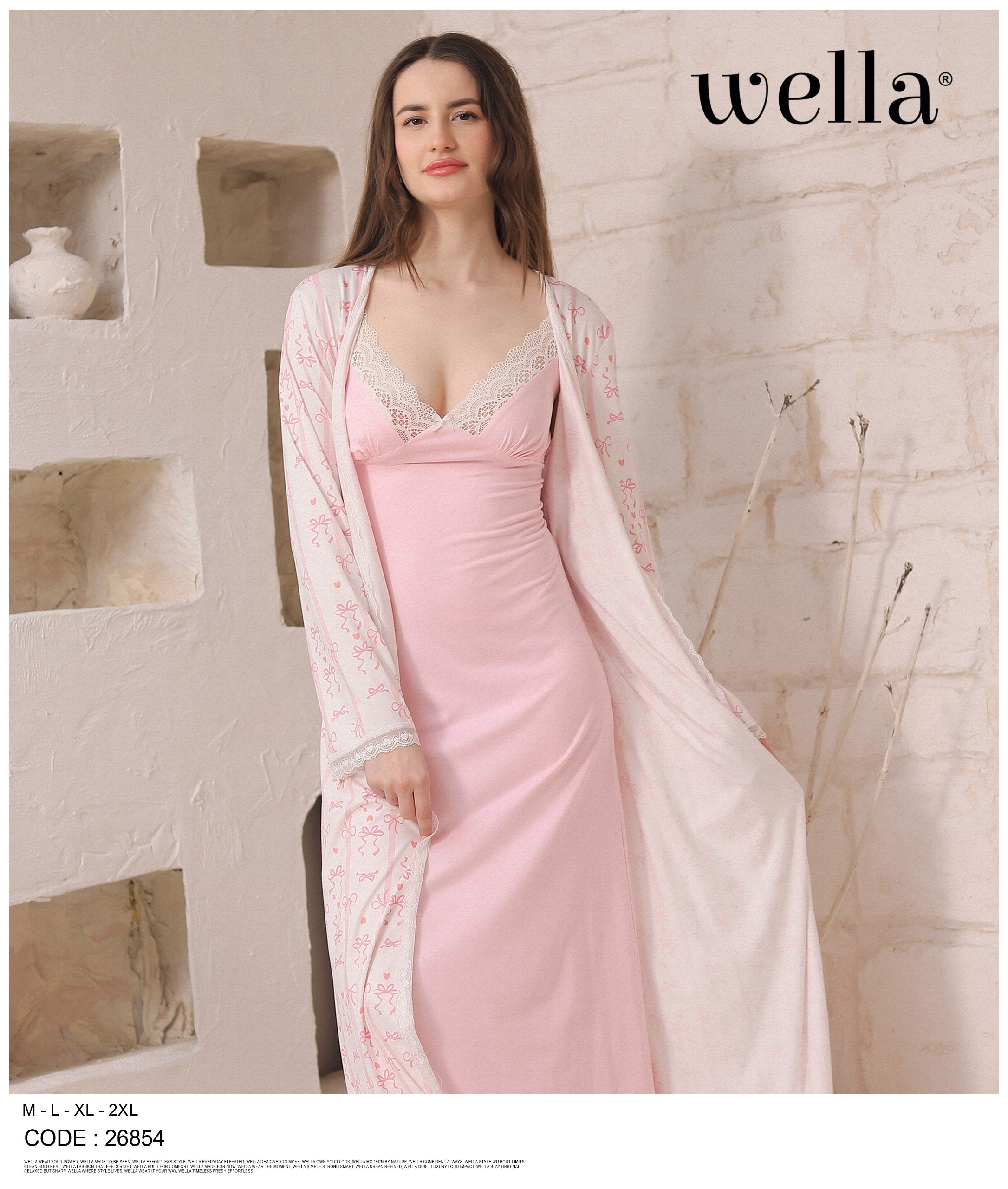 2-Piece Nightdress & Robe Set