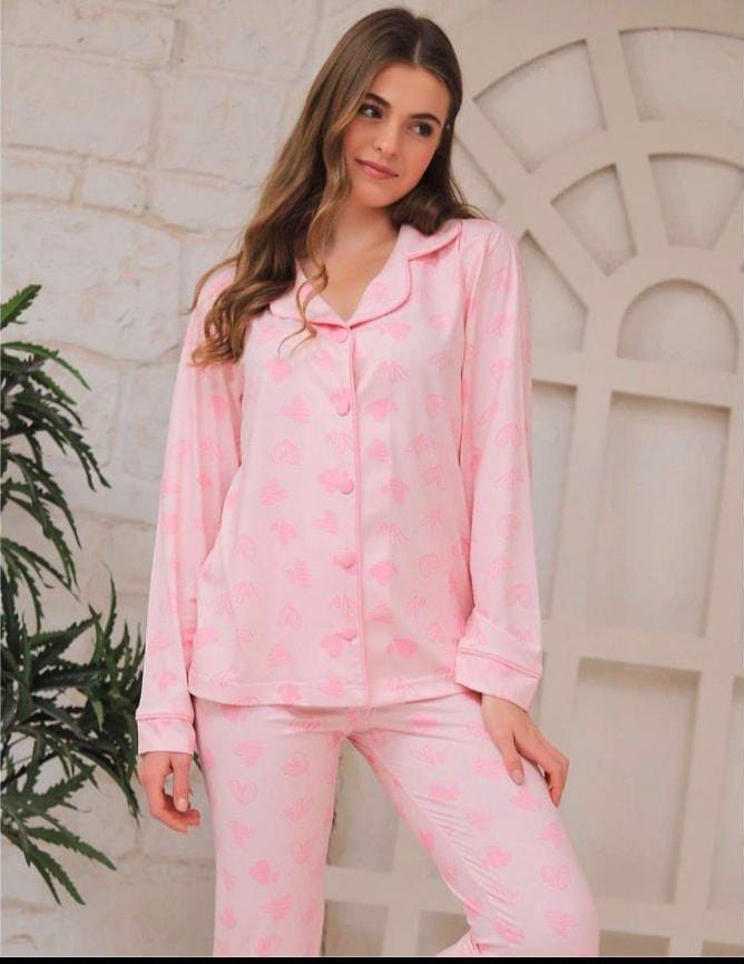 Pink Blossom Pajama Set