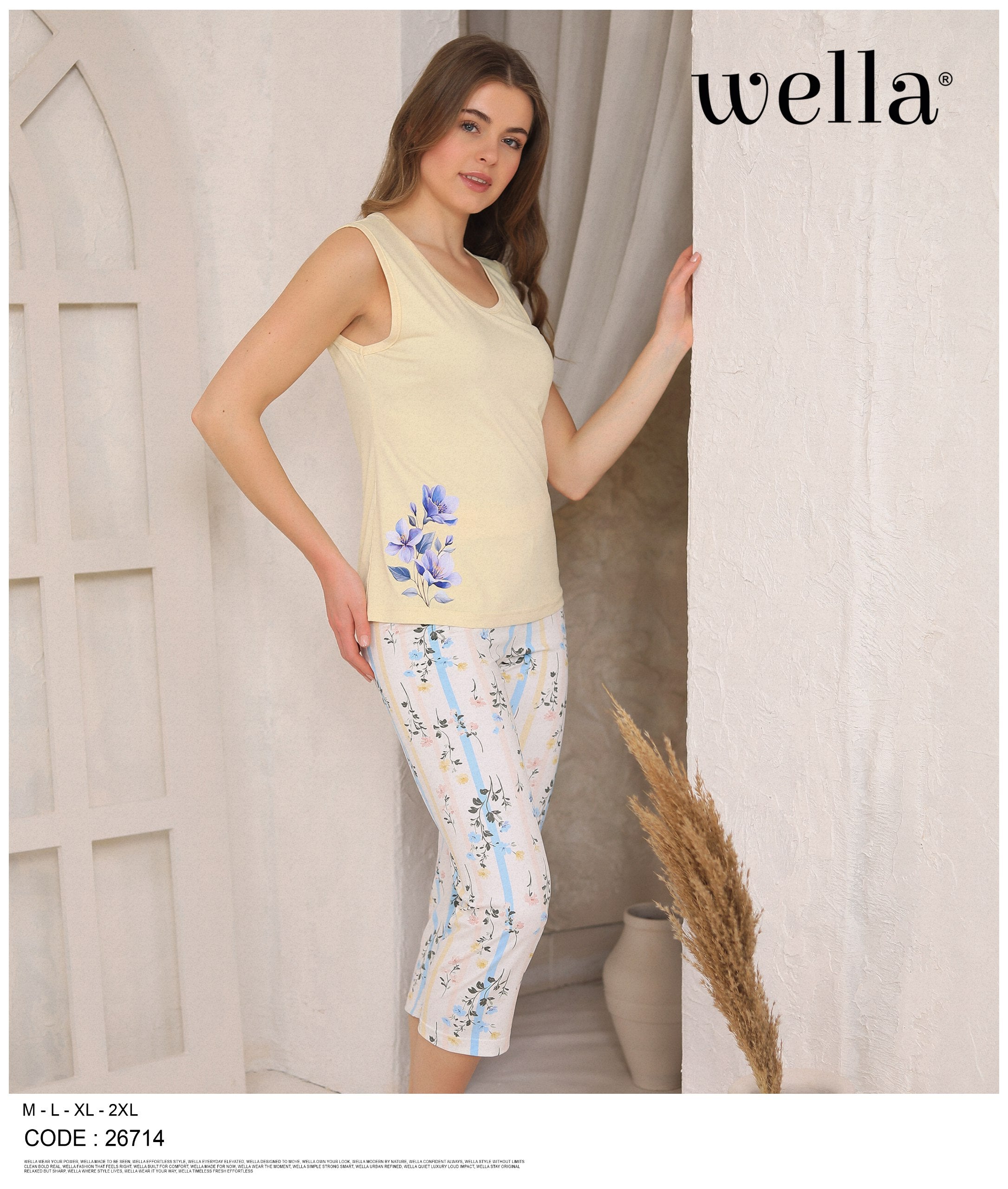 Floral Sleeveless Pajama Set